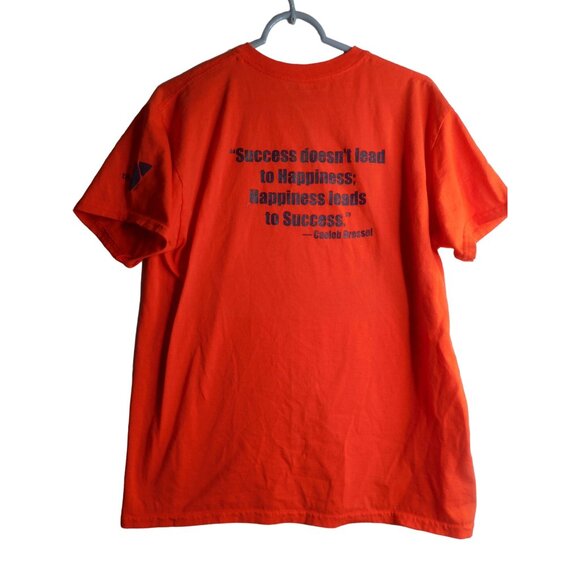 Electric Orange Sz L Tee T-Shirt Cotton blend Stingrays Gildan Dry Blend YMCA - Picture 5 of 6